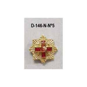 Medalla miniatura tipo pin PLACA MERITO MILITAR DISTINTIVO ROJO