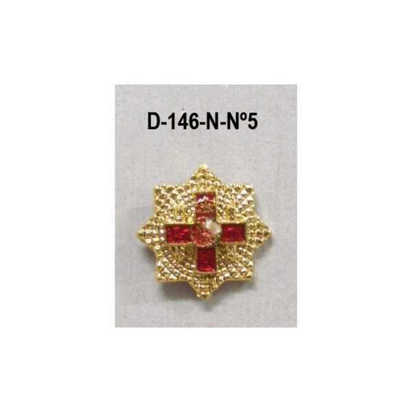 Medalla miniatura tipo pin PLACA MERITO MILITAR DISTINTIVO ROJO