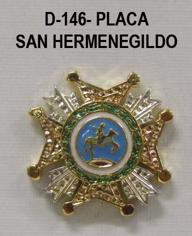 Medalla miniatura tipo pin PLACA SAN HERMENEGILDO