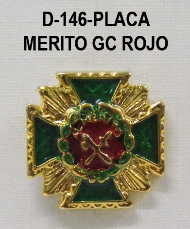 Medalla miniatura tipo pin PLACA MERITO GUARDIA CIVIL ROJO