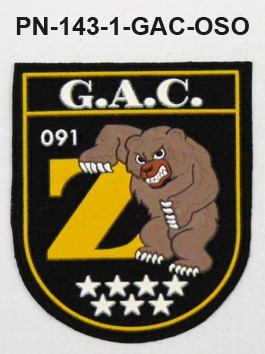 Distintivos especialidades PVC GAC-OSO