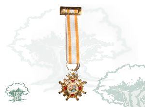 Medalla miniatura tela CRUZ ISABEL LA CATOLICA