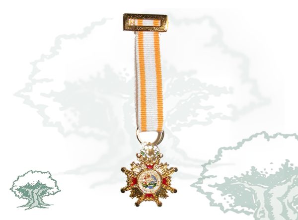 Medalla miniatura tela CRUZ ISABEL LA CATOLICA