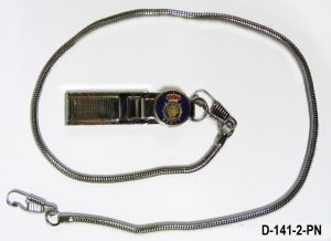 Pinza Cuerpo Policia con cadena metalica