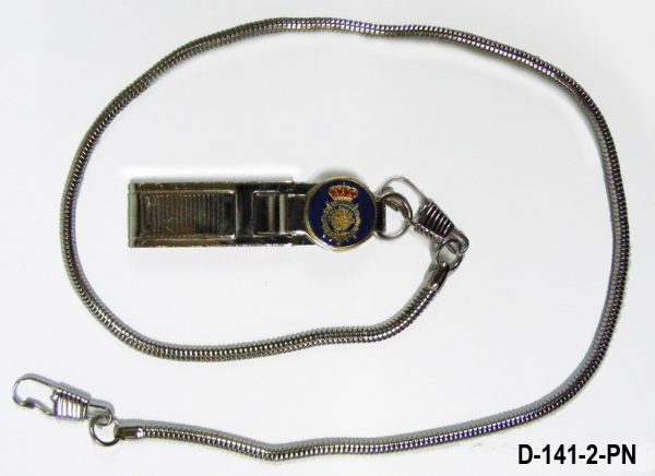 Pinza Cuerpo Policia con cadena metalica