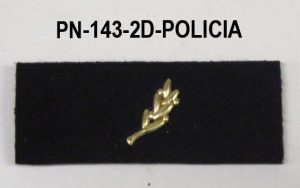 Tira de velcro/rango dorada POLICIA