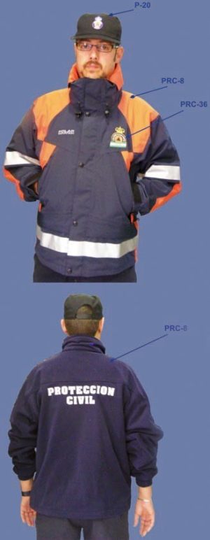 Chaquetón Protección Civil con reflectantes y foro polar interior