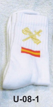 Calcetín blanco deporte con emblema