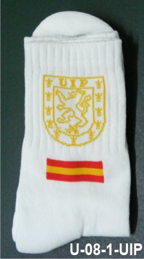 Calcetin blanco deporte con emblema UIP