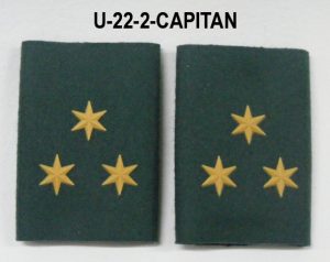 Hombreras con divisa CAPITAN