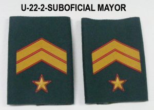 Hombreras con divisa SUBOFICIAL MAYOR