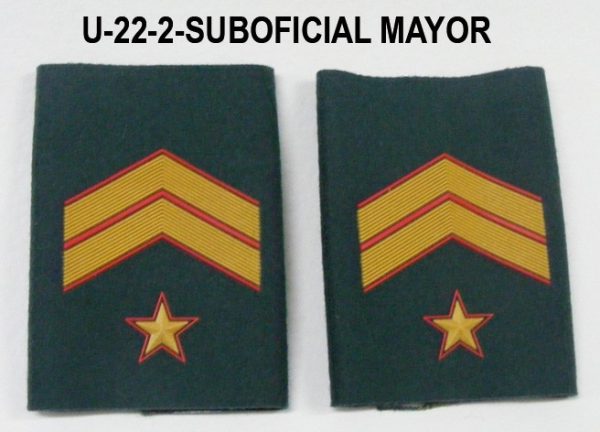 Hombreras con divisa SUBOFICIAL MAYOR