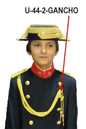 Cordon rayon CADETE/NIÑO doble con ganchos