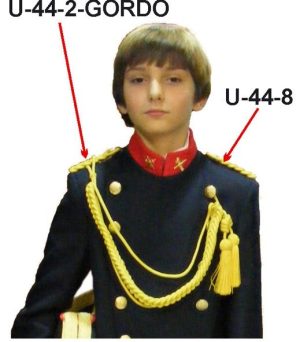 Cordon sencillo rayon amarillo cadete/niño