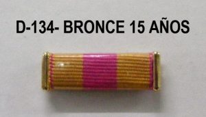 Pasador Constancia Bronce 15 años