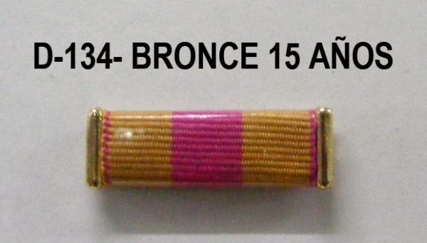 Pasador Constancia Bronce 15 años