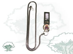 Pinza para silbato Protección Civil con cadena metálica