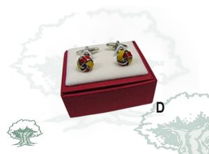 Gemelos de Rodio Bandera de España