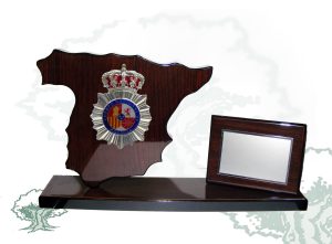 Metopa Silueta España CNP con minimetopa, GRABACIÓN Y ESTUCHE INCLUIDOS