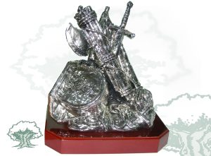 Alegoría Baño Plata con base de madera (no incluye grabación)