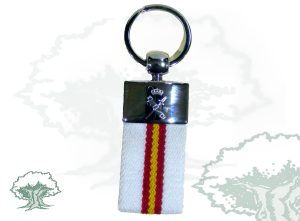 Llavero cinta España y Metal (Blanco) Guardia Civil