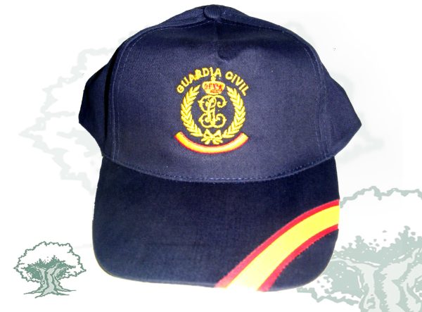 Gorra bandera de España Emblema y Laurel Guardia Civil Bordada