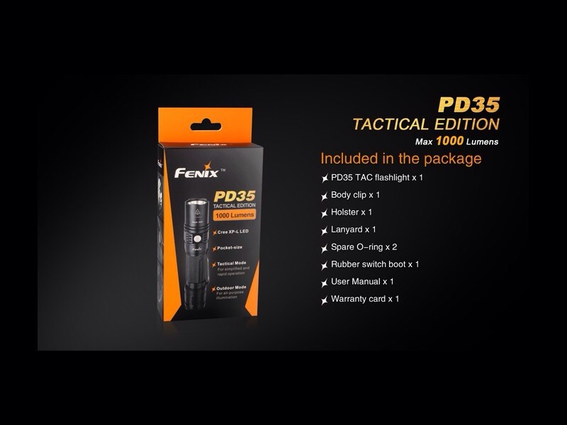 Linterna Led Fénix Pd35 1000 Lumens Y 6 Modos