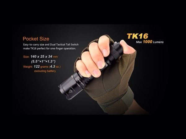 Linterna Fénix TK16 1000 lumens y 5 modos