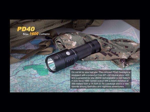 Linterna Led 1600 Lumens Y 5 Modos Pd 40 Fénix