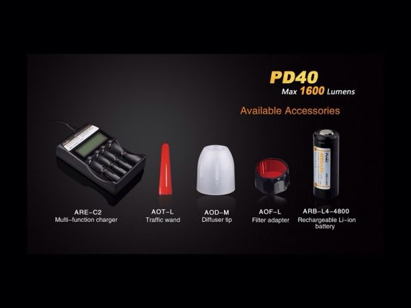 Linterna Led 1600 Lumens Y 5 Modos Pd 40 Fénix