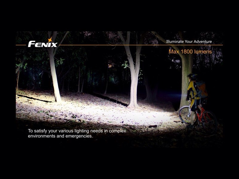 Foco Bici 1800 Lumens, 5 Modos Y Flash fénix bc30