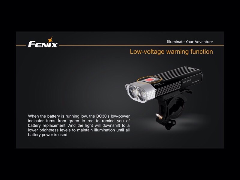 Foco Bici 1800 Lumens, 5 Modos Y Flash fénix bc30