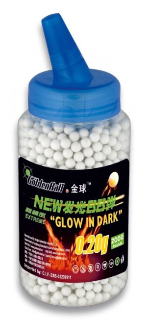 Bolas trazadoras fluorescentes de plástico PVC para airsoft Golden Ball 6 mm 0.20gr 2000 uds