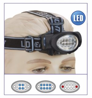 Linterna Frontal 10 LED. 3 x AAA