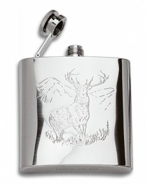Petaca STARWINGS.Inox. CIERVO. 6 OZ