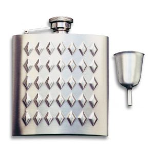 Petaca inox STARWINGS. con embudo. 6 oz