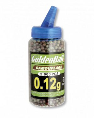 Bolas airsoft BB 2000 unidades 0,12 gr camuflaje