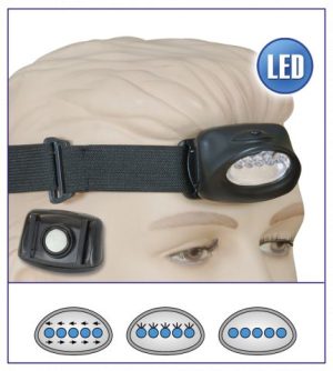 Linterna Frontal 5 led. 3 x AAA