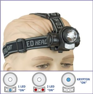 Linterna Xenon + 3 led. 3 x AAA