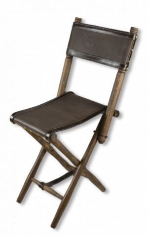 Silla plegable.Madera-Piel.C/Respaldo.48
