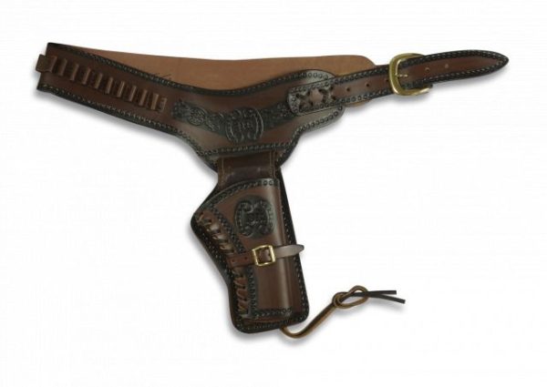 Canana marron piel. Sencilla