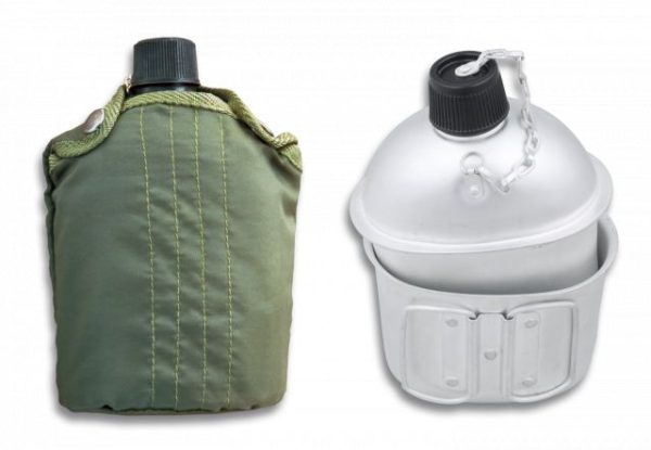 Cantimplora Aluminio+marmita.Verde.750ml