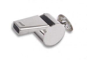 Silbato metalico CROMADO con anilla.4 cm