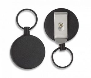 Llavero extensible. Negro. 70 cm