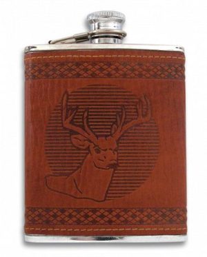 Petaca 6 Onzas Piel. STARWINGS . Ciervo