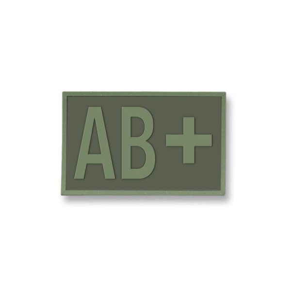 Parche Táctico goma ( AB+ ) Verde.
