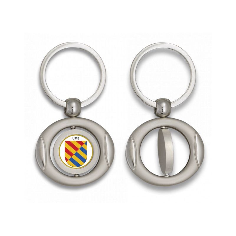 Llavero oval giratorio con chapa Llavero oval giratorio con chapa