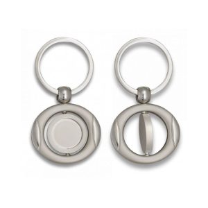 llavero oval giratorio con chapa.