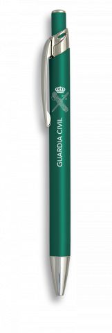 Boligrafo aluminio color verde. G. Civil