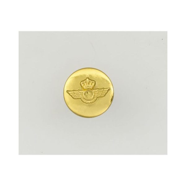 Boton metalico uniforme. Aire